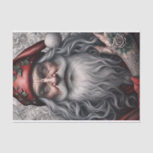 Papier Mousseline Vieux Nostalgique Vintage Tattoo Père Noël