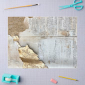 Papier Mousseline Vieux papier avec bords déchirés feuille or mur fi (Artisanat)