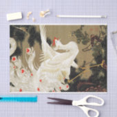 Papier Mousseline Vieux pin et Phénix blanc par Ito Jakuchu (Artisanat)