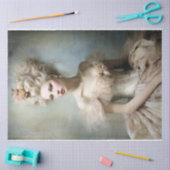 Papier Mousseline Vieux Portrait de beauté féminin (Artisanat)