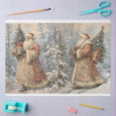 Papier Mousseline Vieux Santas Vintages (Artisanat)