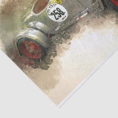 Papier Mousseline Vieux véhicule de course Vintage déroupage (Détail)