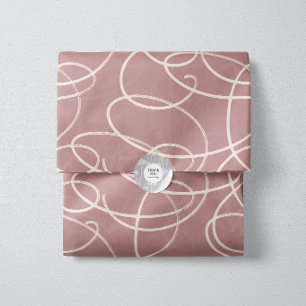Papier Mousseline Vigne Tourbillonnante Abstraite Art de Ligne Ros