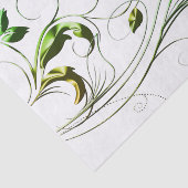 Papier Mousseline Vignes vert jaune (Détail)