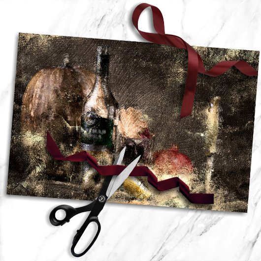 Papier Mousseline Vignoble en panne | Grunge de vin et de pomme