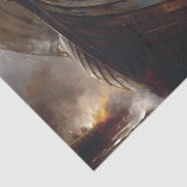 Papier Mousseline Viking Raiders en mer Découpage (Détail)