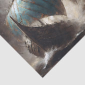 Papier Mousseline Viking Sails Clash Decoupage (Détail)