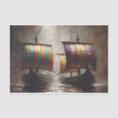 Papier Mousseline Viking Ships Navigation Découpage (Recto)