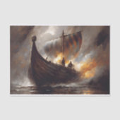 Papier Mousseline Viking Voyage Découpage (Recto)