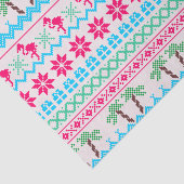 Papier Mousseline Vilain Flamant rose tropical de Noël (Détail)