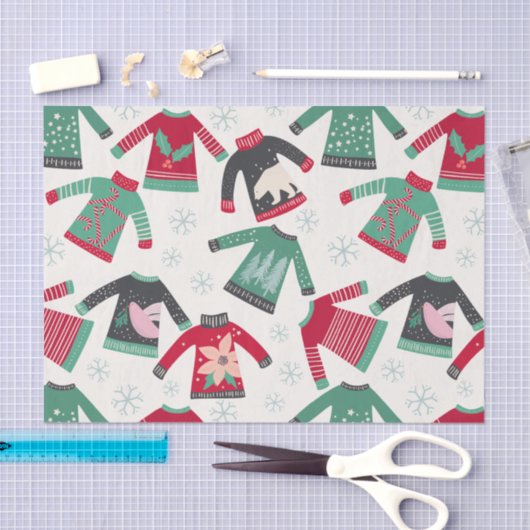 Papier Mousseline Vilain Motif de Noël moche (Artisanat)