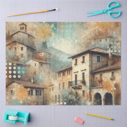 Papier Mousseline Villa française (Artisanat)