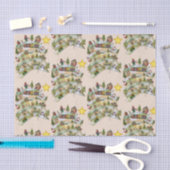 Papier Mousseline Village de Noël (Artisanat)