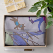 Papier Mousseline Village de Noël (Cadeau)