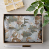 Papier Mousseline Village de pain d'épices de Noël sans fin (Cadeau)