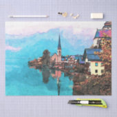 Papier Mousseline Village Paysage 3 Mur Art Découpage (Artisanat)