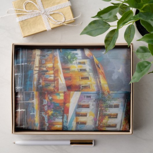 Papier Mousseline Villas balnéaires côtières Découpage (Cadeau)