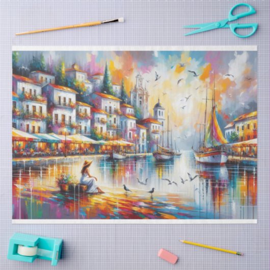 Papier Mousseline Villas balnéaires côtières Découpage (Artisanat)