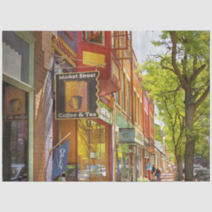 Papier Mousseline Ville - Corning NY - Market Street Café & Thé