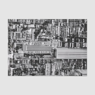 Papier Mousseline Ville de New York en noir et blanc