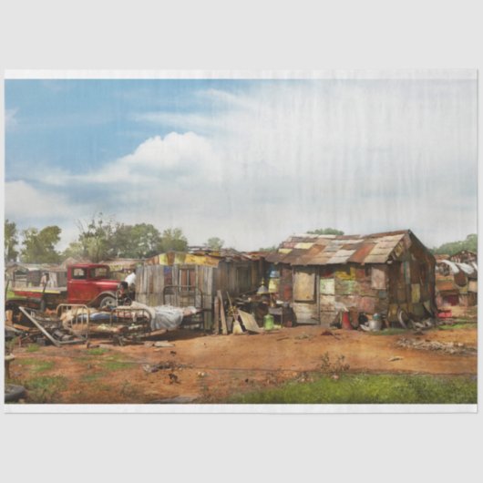 Papier Mousseline Ville - Oklahoma City OK - Hooverville 1939 (Recto)