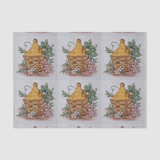 Papier Mousseline vin de raisin bouteille papier de tissu (Recto)