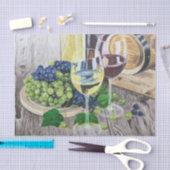 Papier Mousseline Vin et raisins (Artisanat)