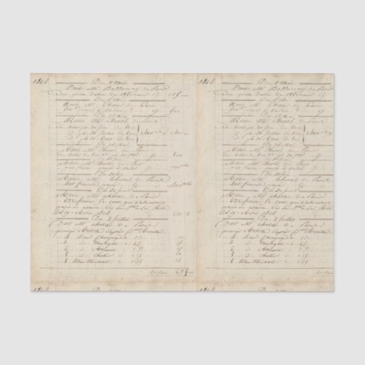 Papier Mousseline Vin français n° 02 (Recto)