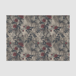 Papier Mousseline Vin Rose gothique