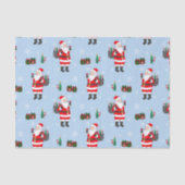 Papier Mousseline Vin rouge de Noël père Noël (Recto)