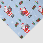 Papier Mousseline Vin rouge de Noël père Noël (Détail)