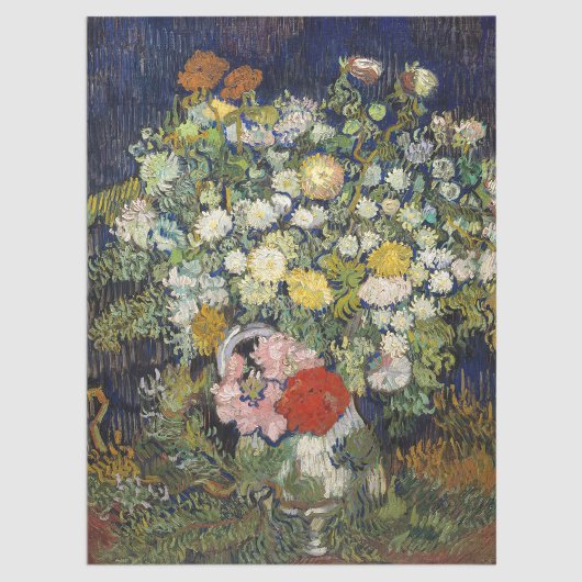Papier Mousseline Vincent van Gogh - Bouquet de fleurs dans un vase