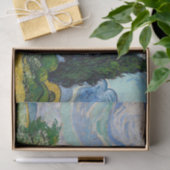 Papier Mousseline Vincent Van Gogh - Champ de blé avec cyprès (Cadeau)