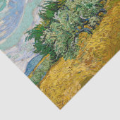 Papier Mousseline Vincent Van Gogh - Champ de blé avec cyprès (Détail)