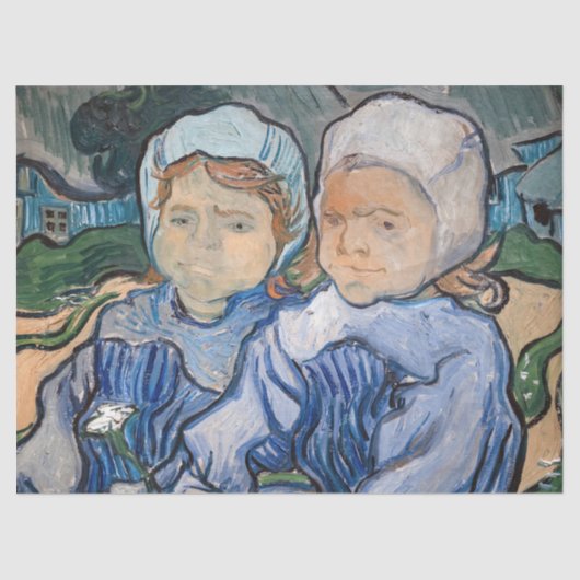 Papier Mousseline Vincent van Gogh - Deux petites filles (Recto)