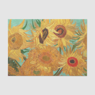 Papier Mousseline Vincent Van Gogh Douze Tournesols Dans Un Vase