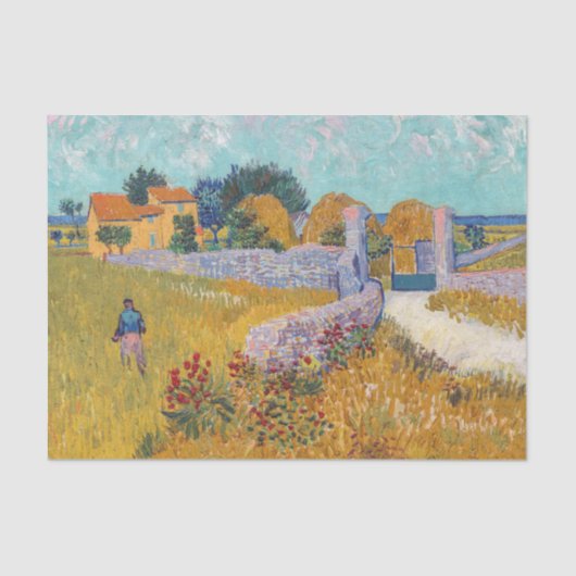 Papier Mousseline Vincent van Gogh - Ferme en Provence (Recto)