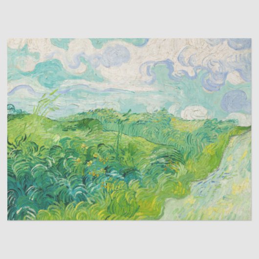 Papier Mousseline Vincent van Gogh - Green Wheat Field, Auvers (Recto)