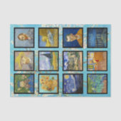 Papier Mousseline Vincent Van Gogh - Grille des chefs-d'oeuvre (Recto)