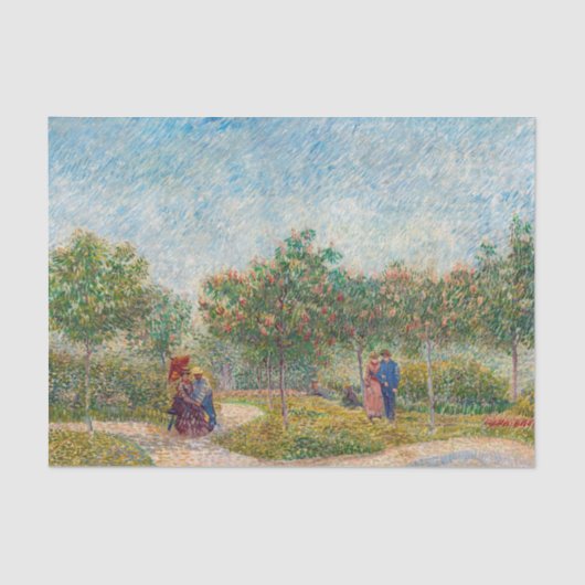 Papier Mousseline Vincent van Gogh - Jardin à Montmarte avec les ama (Recto)