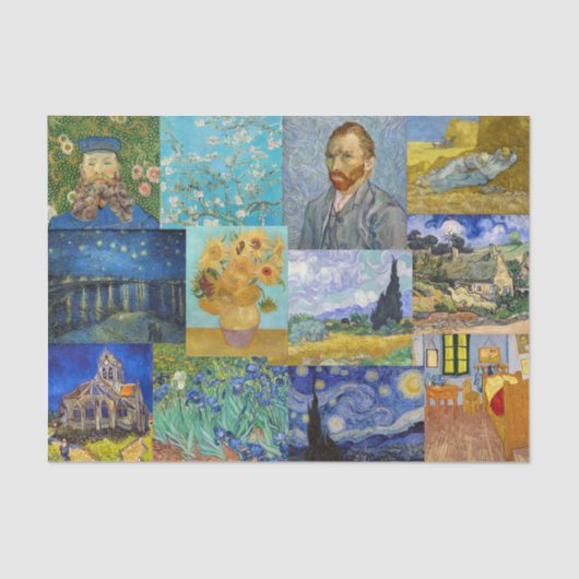 Papier Mousseline Vincent Van Gogh - Masterpieces Patchwork (Recto)