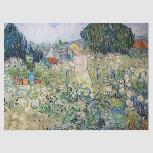 Papier Mousseline Vincent van Gogh - Miss Gachet dans son jardin (Recto)