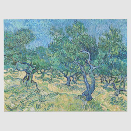Papier Mousseline Vincent van Gogh - Olive Grove (Recto)