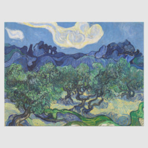 Papier Mousseline Vincent van Gogh - Oliviers avec les Alpilles