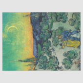 Papier Mousseline Vincent van Gogh - Paysage Lune avec couple (Recto)