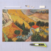 Papier Mousseline Vincent van Gogh - Paysage, Maison et Plowman (Artisanat)