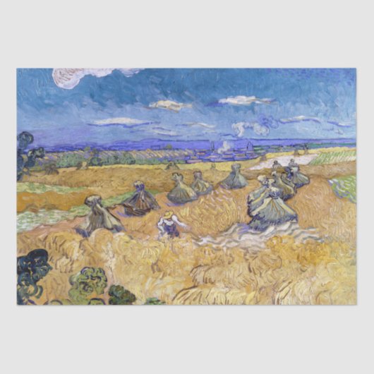 Papier Mousseline Vincent van Gogh - Pile de blé avec Tissu Reapers (Recto)