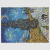 Papier Mousseline Vincent van Gogh - Route avec Cypress et Star (Recto)