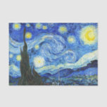 Papier Mousseline Vincent Van Gogh Starry Nuit Bleu jaune<br><div class="desc">Vincent Van Gogh Starry Nuit Bleu jaune</div>