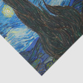 Papier Mousseline Vincent Van Gogh Starry Nuit Bleu jaune (Détail)